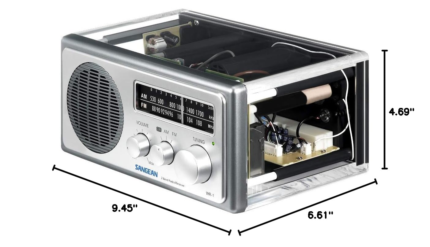 Sangean AM FM Portable Radio with Clear Reception - Perfect for Home, Office, Camping & Emergency Use
