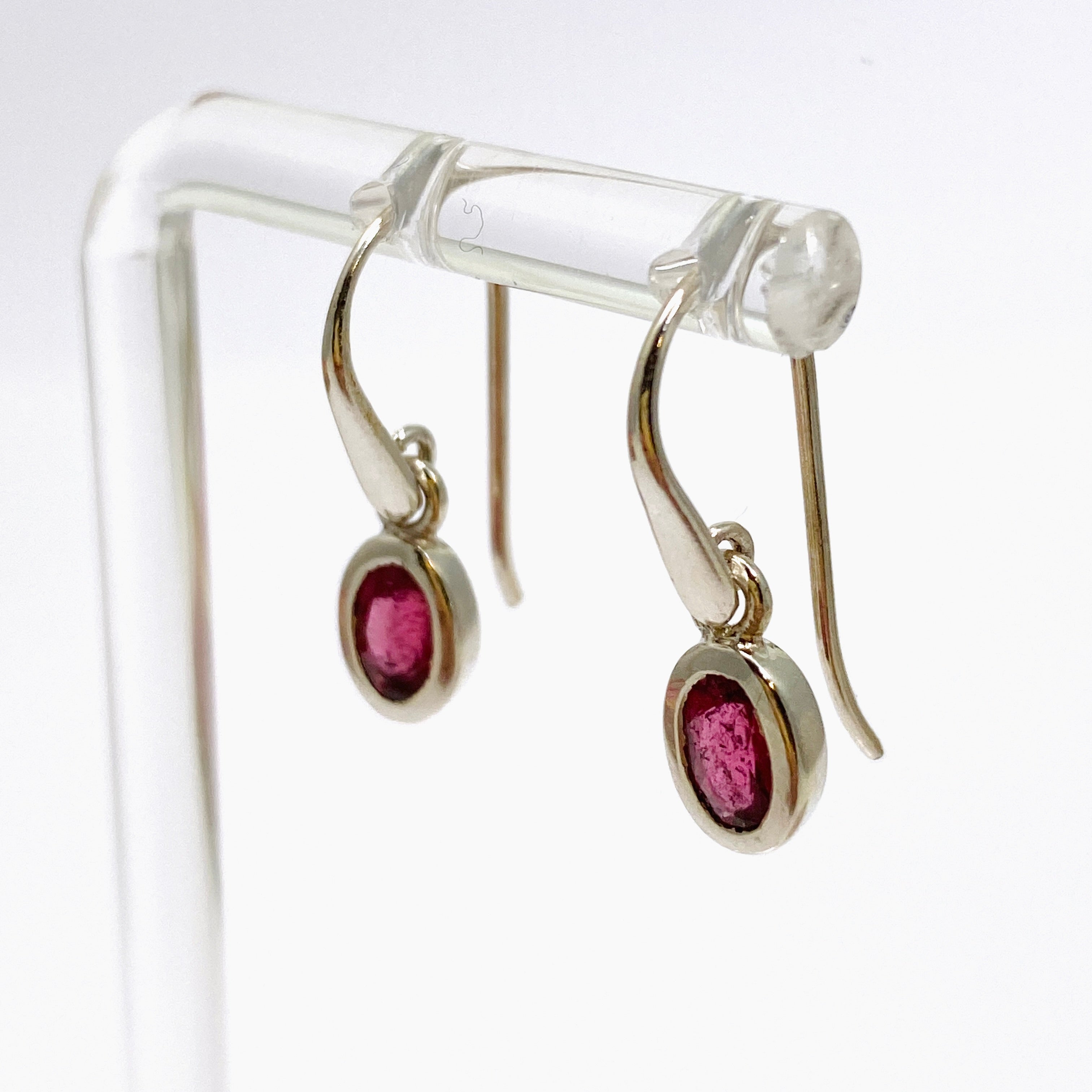 Natural Pink Tourmaline Oval Faceted Stud Earrings for Women - 925 Sterling Silver Jewelry Gift - Perfect for Valentine's Day, Anniversary & Special Occasions