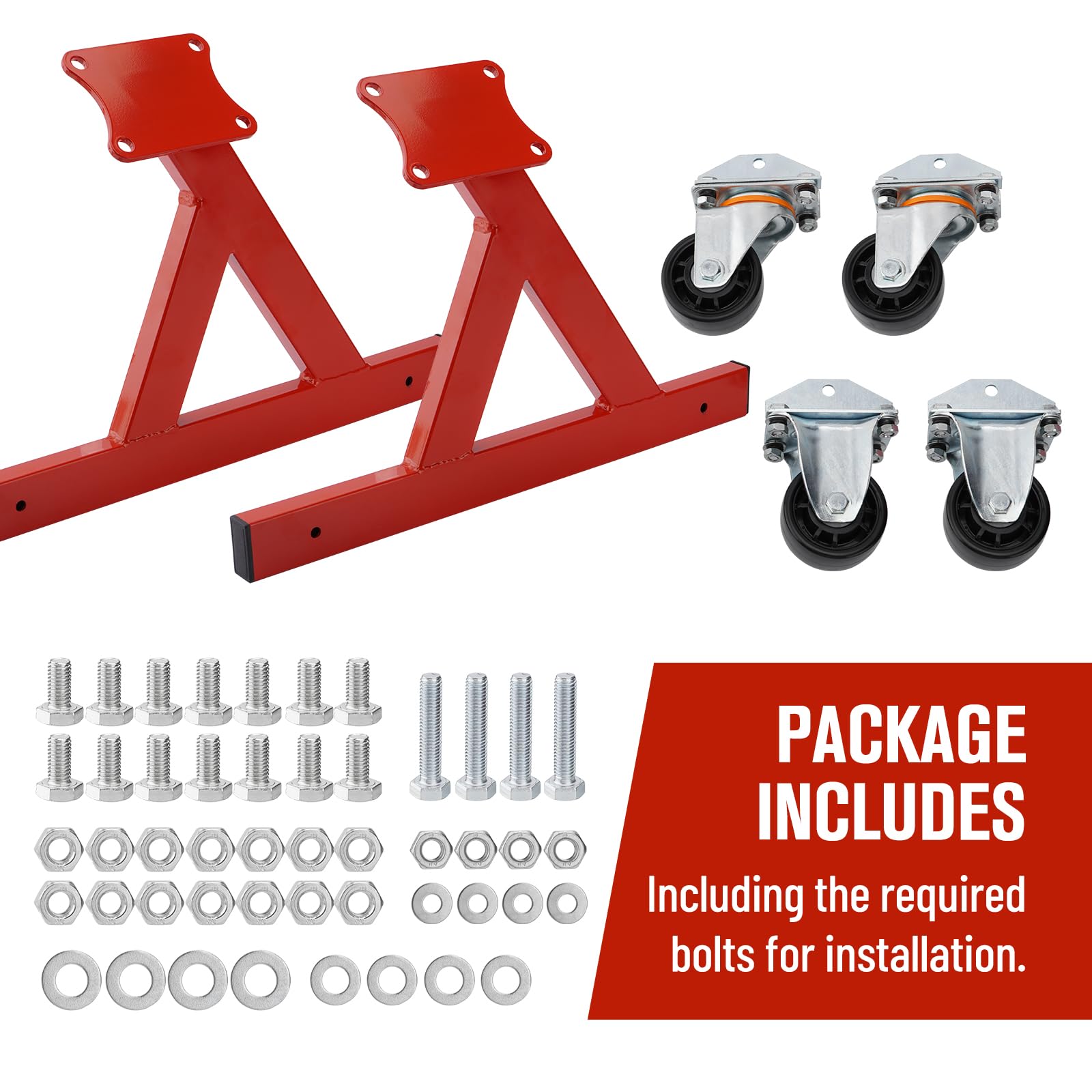 Chevy V8 LSX Rolling Engine Storage Stand with Heavy Duty Casters - Portable Engine Stand for Automotive Workshop, Garage & DIY Projects