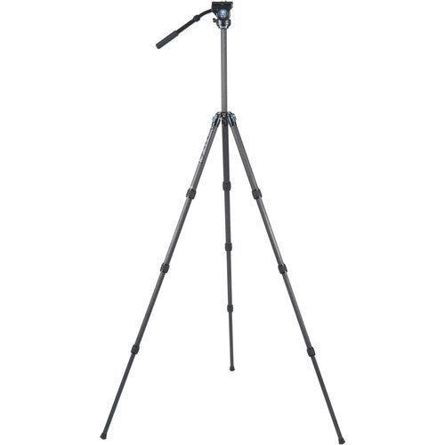 SIRUI ST 224 Quick Release Carbon Fiber Tripod with VH 10 Video Head - Lightweight Professional Camera Tripod for DSLR, Mirrorless, Video Cameras - Perfect for Travel, Vlogging, Photography & Filmmaking