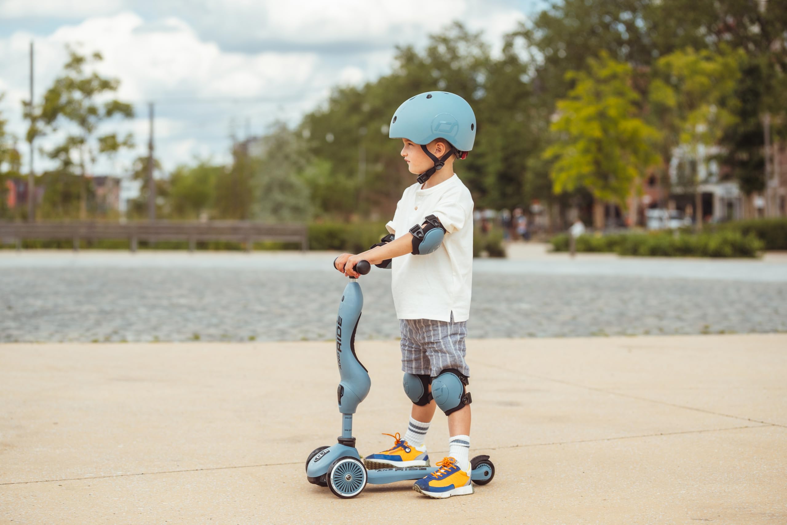 2-in-1 Scoot & Ride Highwaykick 1 Kids Scooter - Convertible Ride-On & Stand Scooter for Toddlers Ages 1-5 Years - Durable Steel Frame - Perfect for Park Rides, Backyard Fun & Learning Balance