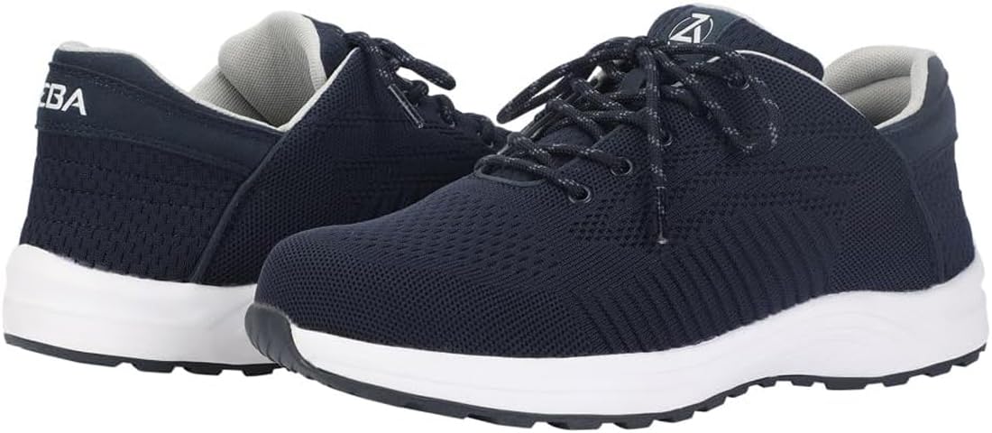ZEBA Men's Hands Free Slip On Husky Walking Sneakers - Comfortable Lightweight Shoes for Walking, Running & Daily Wear - Perfect for Work, Travel & Outdoor Activities