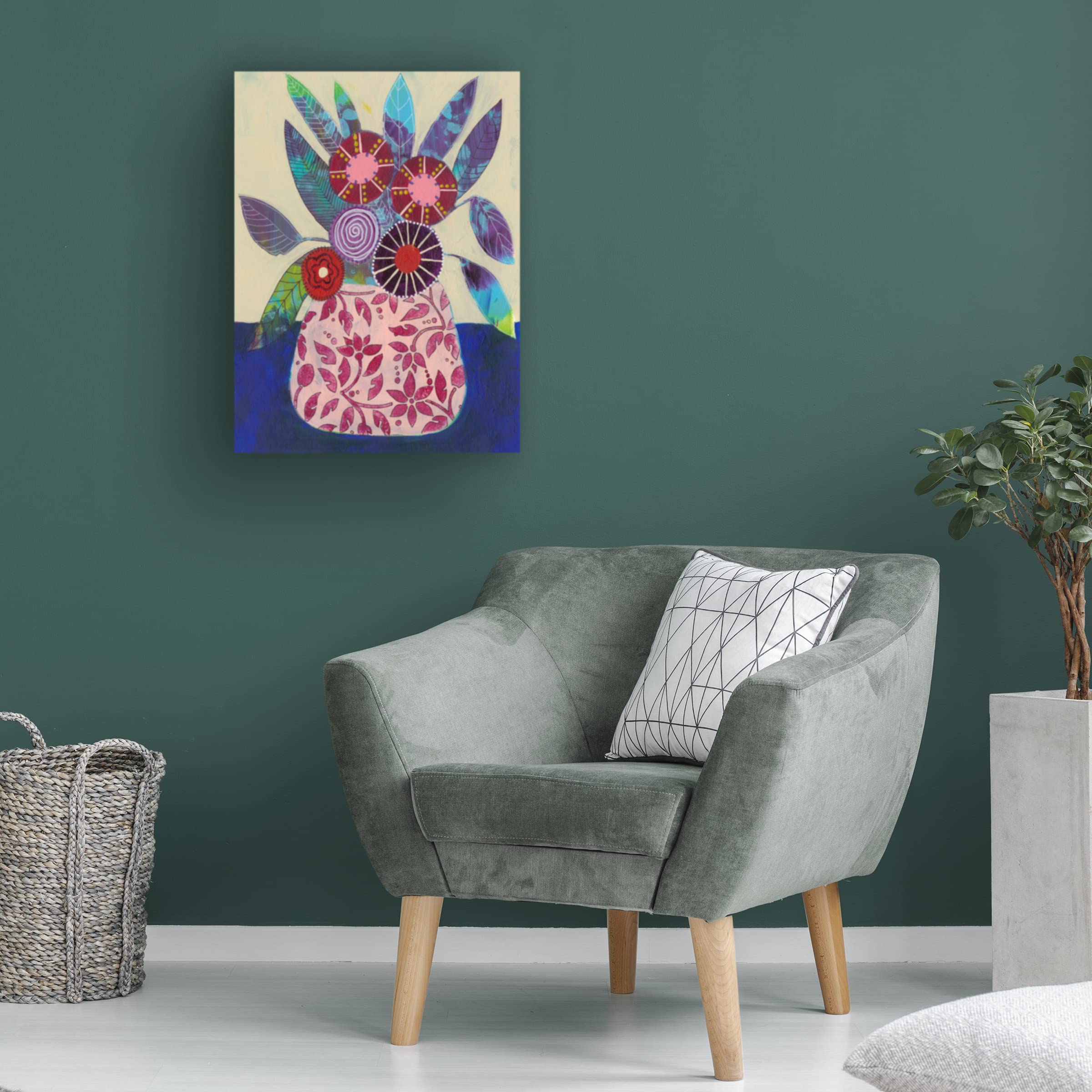 Trademark Fine Art 'Bohemian Floral II' Canvas Wall Art by Regina Moore - Elegant Home Decor for Living Room, Bedroom & Office