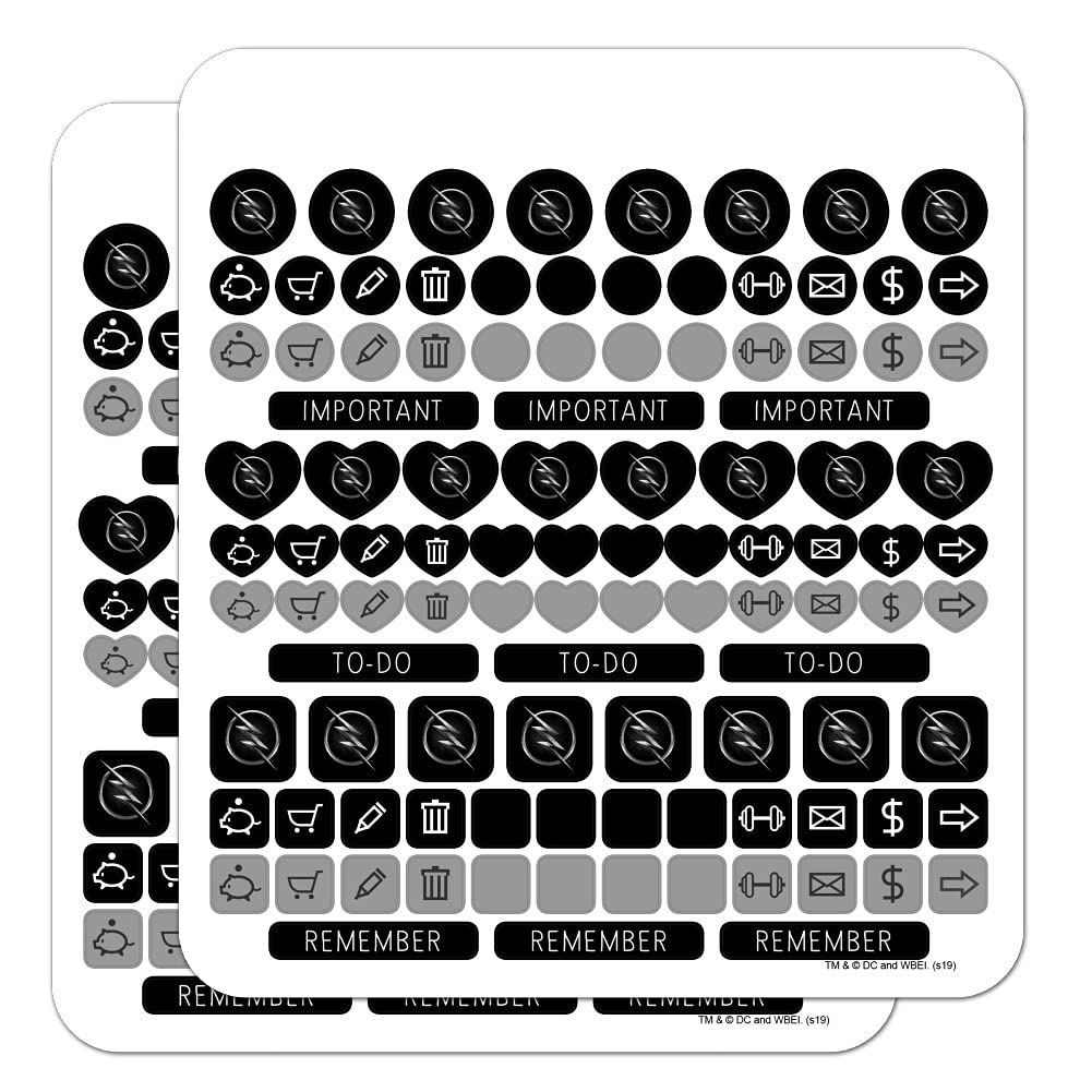 The Flash TV Series Zoom Logo Planner Calendar Stickers - Scrapbooking, Journaling, DIY Craft Supplies for Fans & Collectors - Perfect for Bullet Journals, Planners, and Gift Giving
