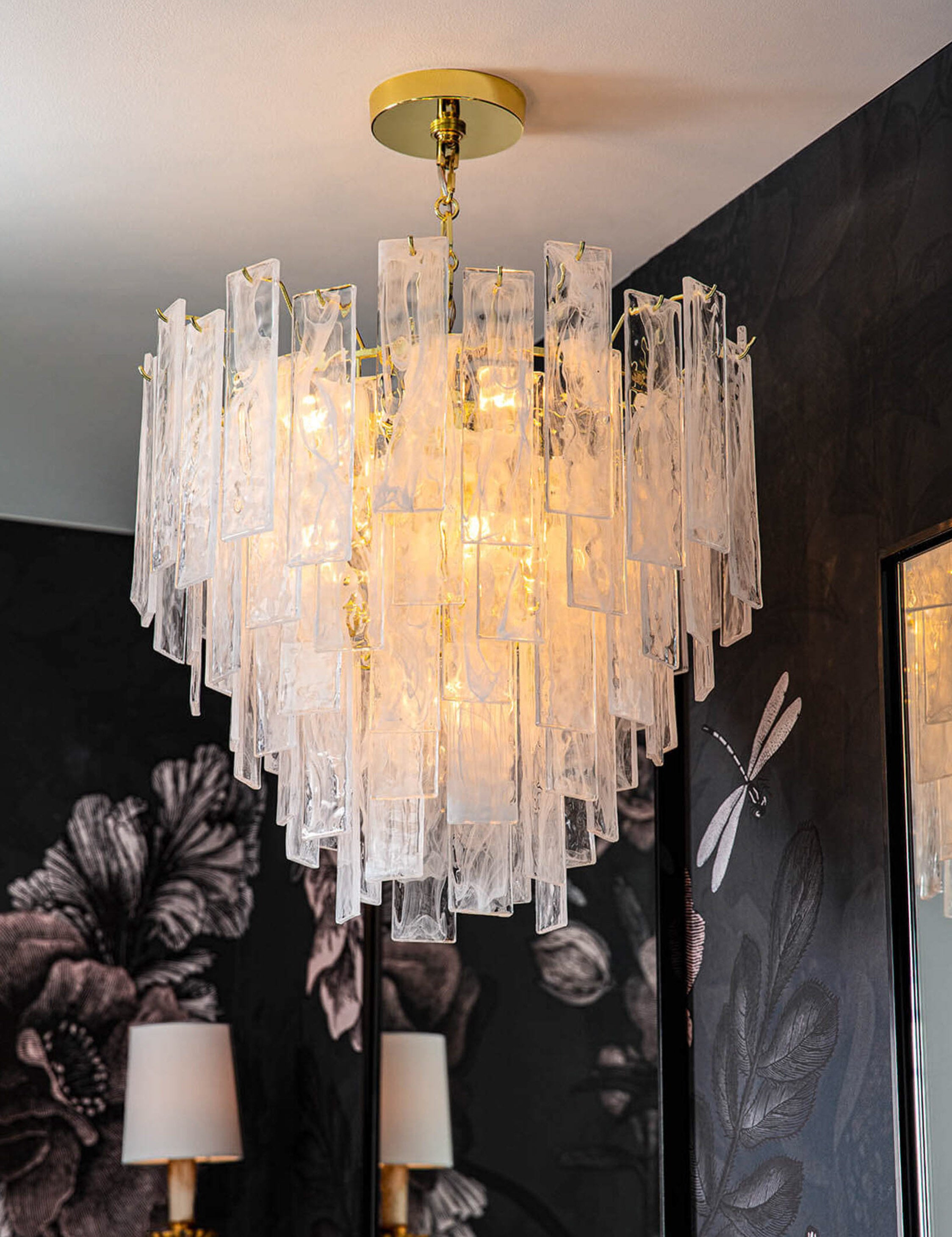 Regina Andrew Glacier Chandelier - Modern Crystal Ceiling Light Fixture for Dining Room & Living Room Decor