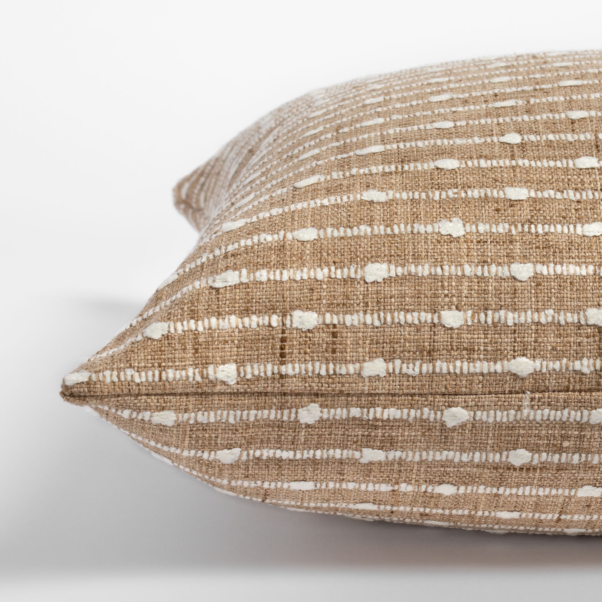 Arren Stripe 20x20 Burlap Pillow Cover - Decorative Square Throw Pillow for Sofa, Bed & Home Decor