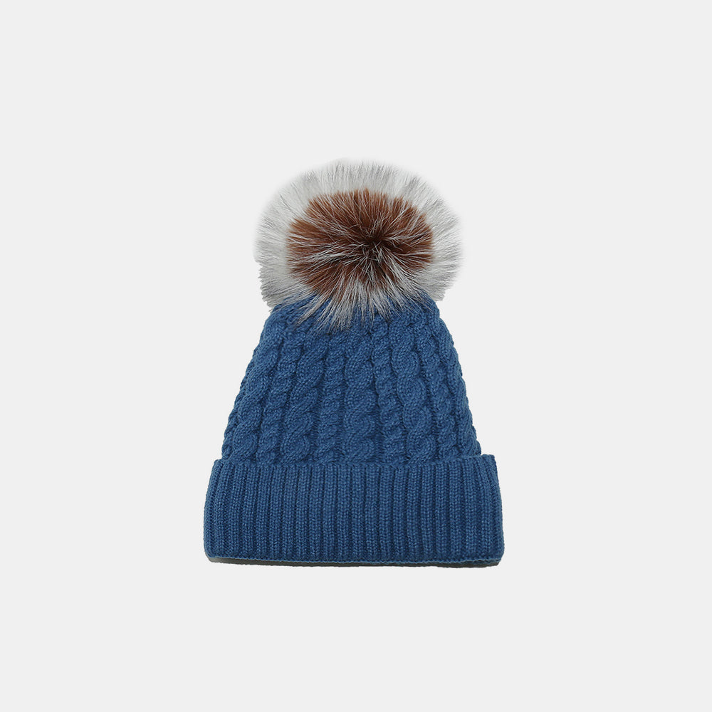 Cozy Cable Knit Winter Hat with Soft Pom Pom - Warm Beanie for Women & Men - Perfect for Skiing, Snowboarding & Cold Weather Activities
