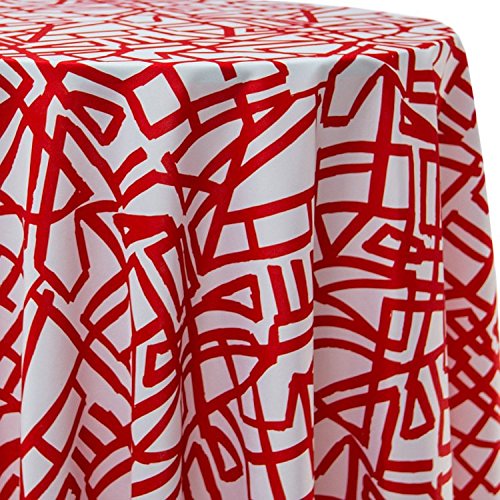 Premium 72-Inch Round Red Tablecloth - Wrinkle-Resistant Polyester Fabric for Weddings, Parties & Formal Dining - Washable & Durable Table Cover for Home & Restaurant Use