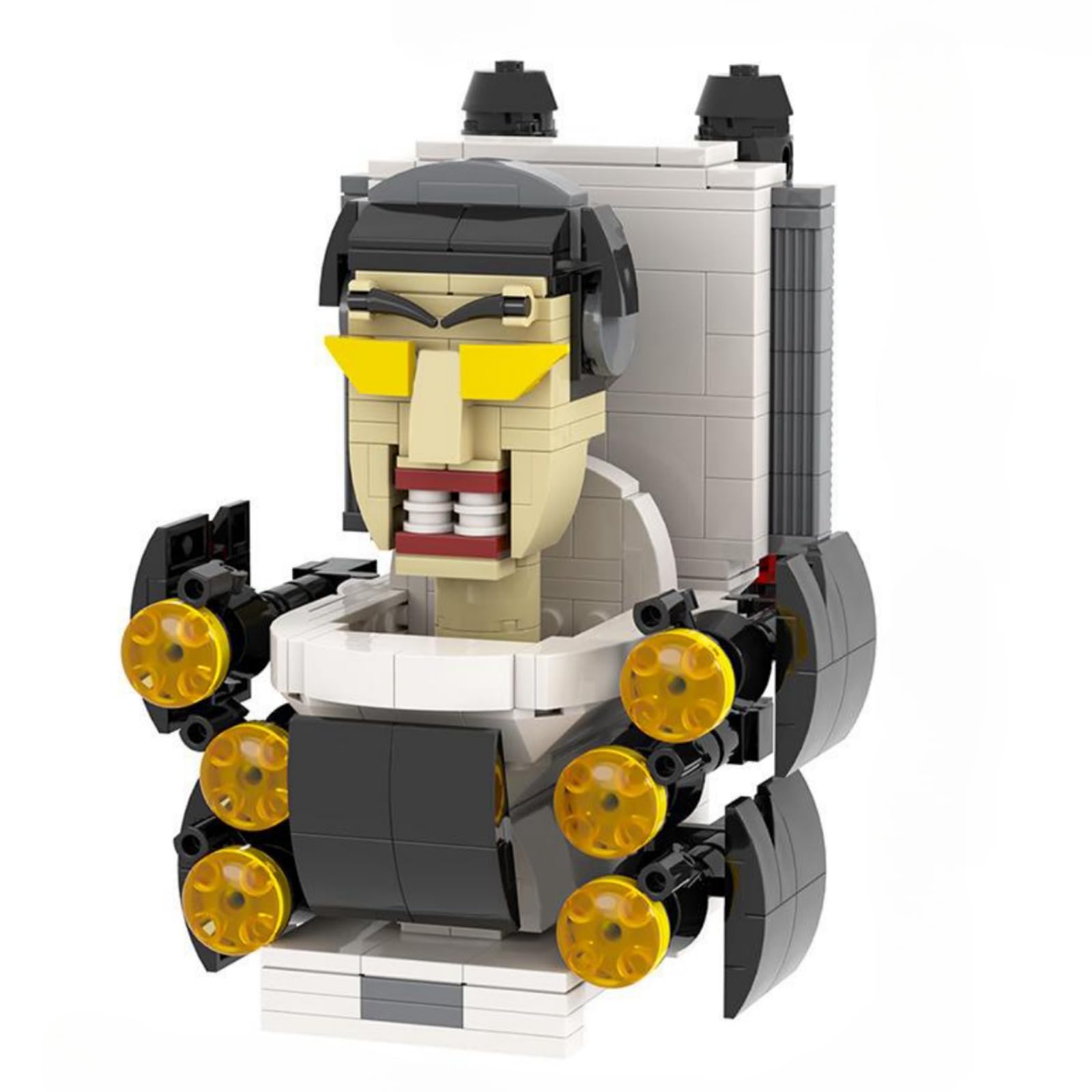 Skibidi Toilet Man Toy Building Blocks Set (487Pcs) - Super Toilet Man Upgrade, Horror Battle Game Model, Collectible Anime Bricks for Adults & Kids 6+ | Perfect for Creative Play, Gift Giving & Anime Fans Collection