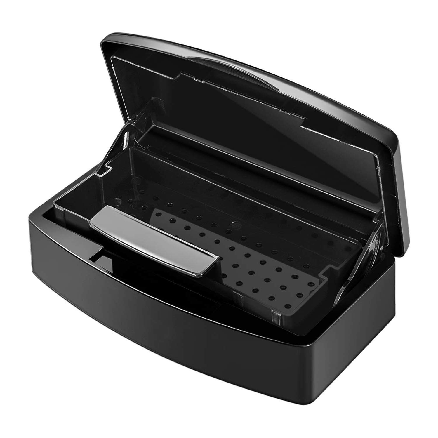 Aifeiter UV Nail Tool Sterilizer Box - Plastic Disinfection Tray for Nail Art Tools, Tweezers & Manicure Equipment | Salon & Spa Essential | Perfect for Nail Salons, Home Manicures & Professional Use