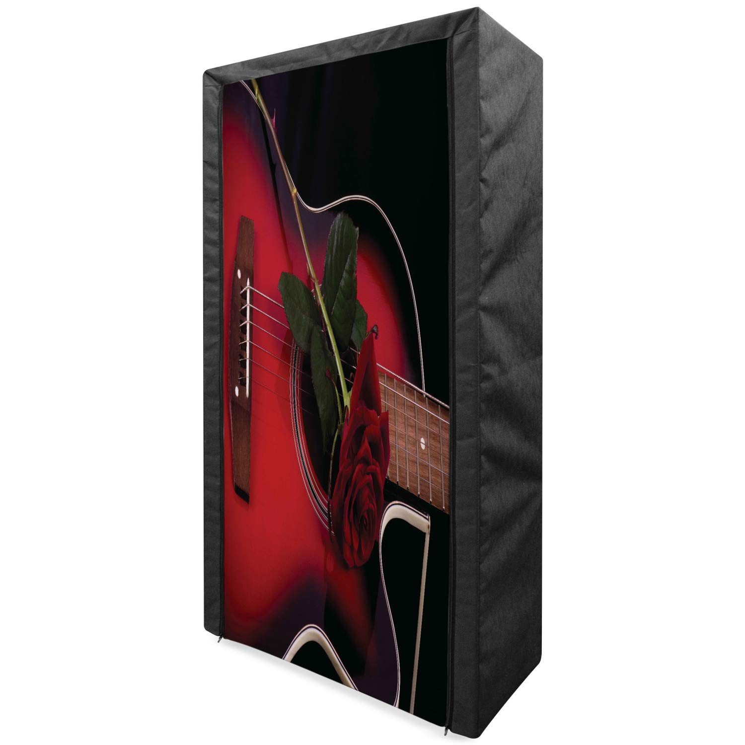 Ambesonne Red & Black Portable Fabric Wardrobe - 33.5