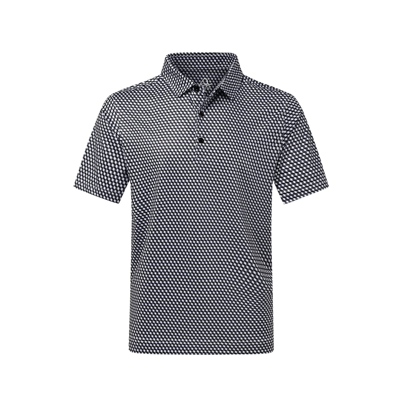 DEOLAX Men's Quick-Dry Polo Shirts - Fashion Print Golf Shirt, Moisture-Wicking Short Sleeve Tee for Golf, Casual, and Outdoor Activities
