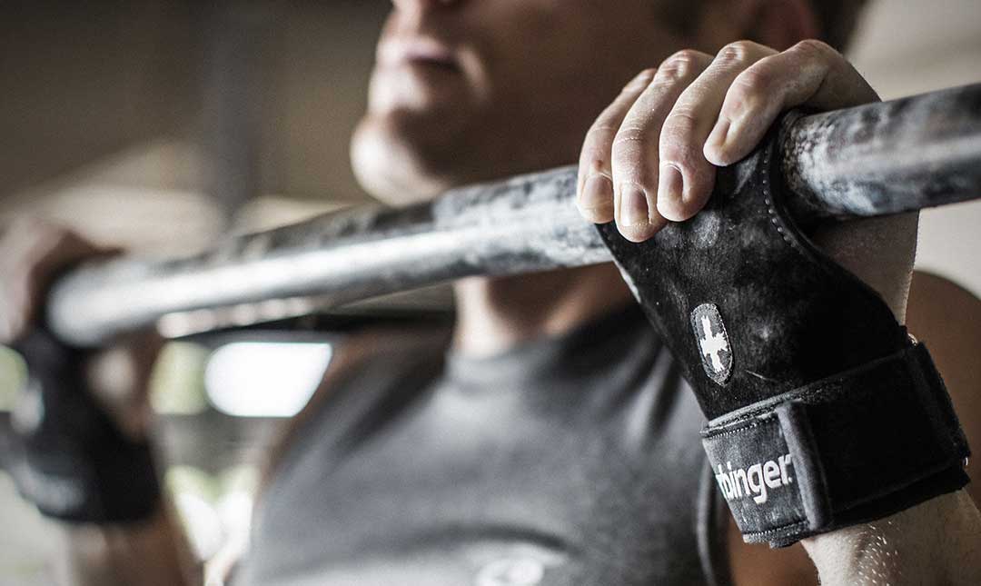 Harbinger Lifting Grips for Weightlifting & Gym Training - Premium Black Workout Gloves for Better Grip & Wrist Support - Ideal for CrossFit, Powerlifting & Strength Training