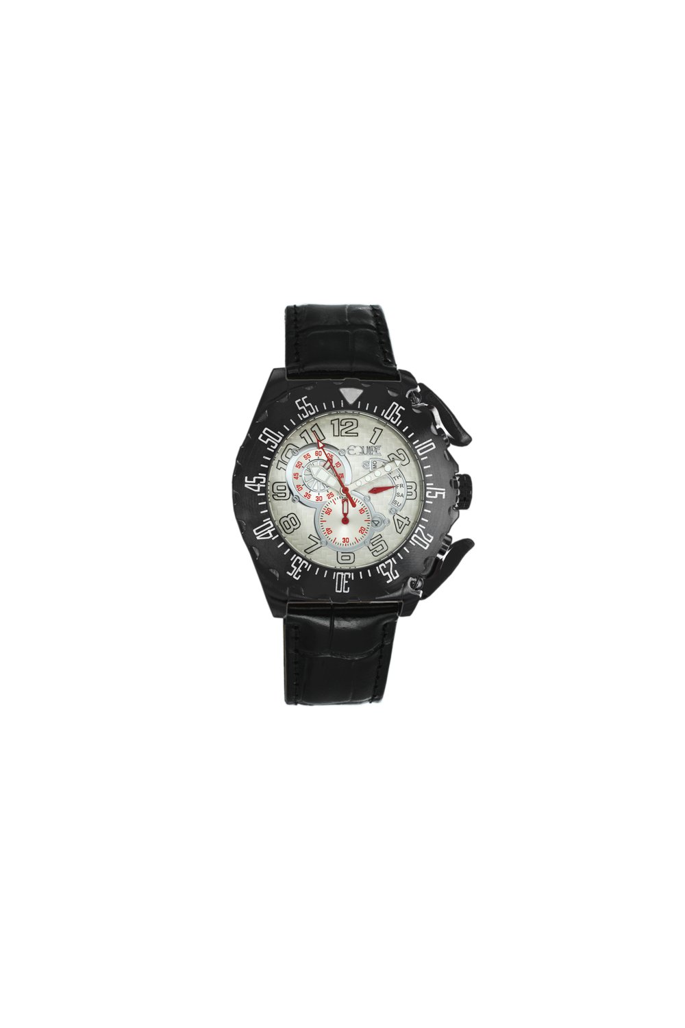 Men's Chronograph Leather Strap Watch with Day/Date - Perfect for Business & Casual Wear