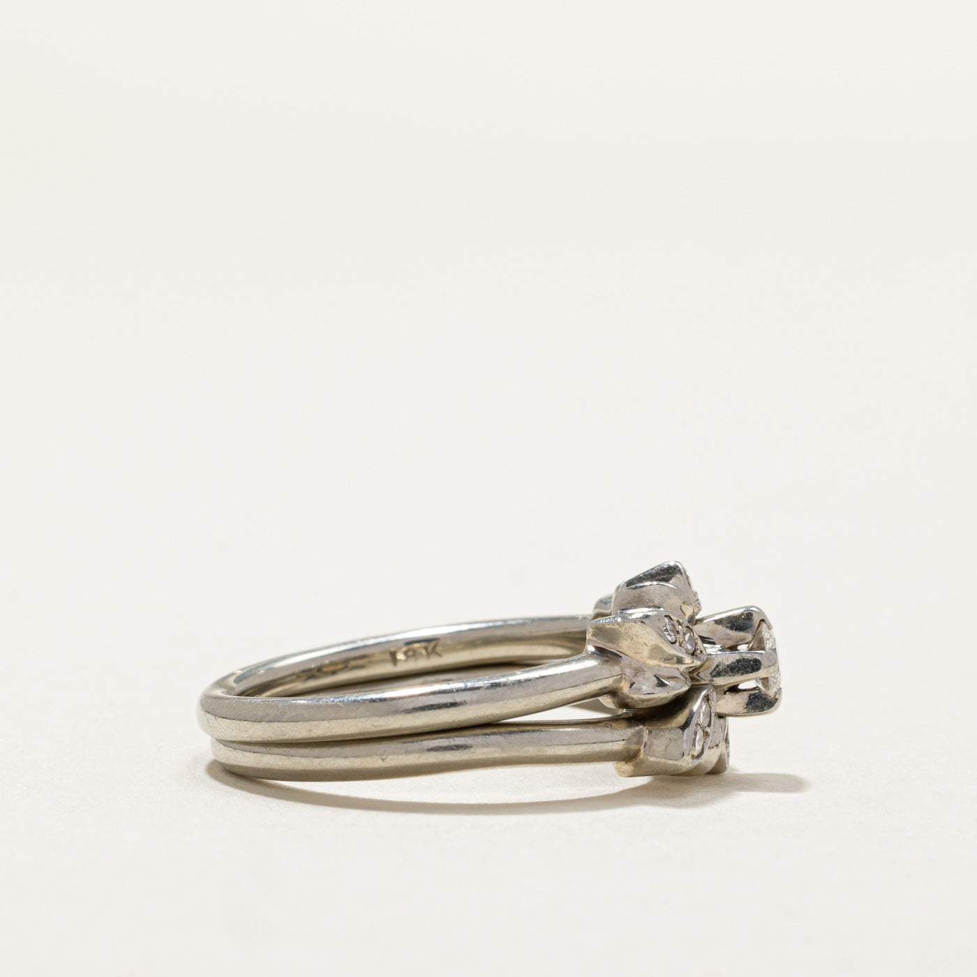 **0.21ctw Diamond Cluster Wedding Ring Set - Size 5.5 - Elegant Bridal Jewelry for Engagement & Anniversary Gifts**