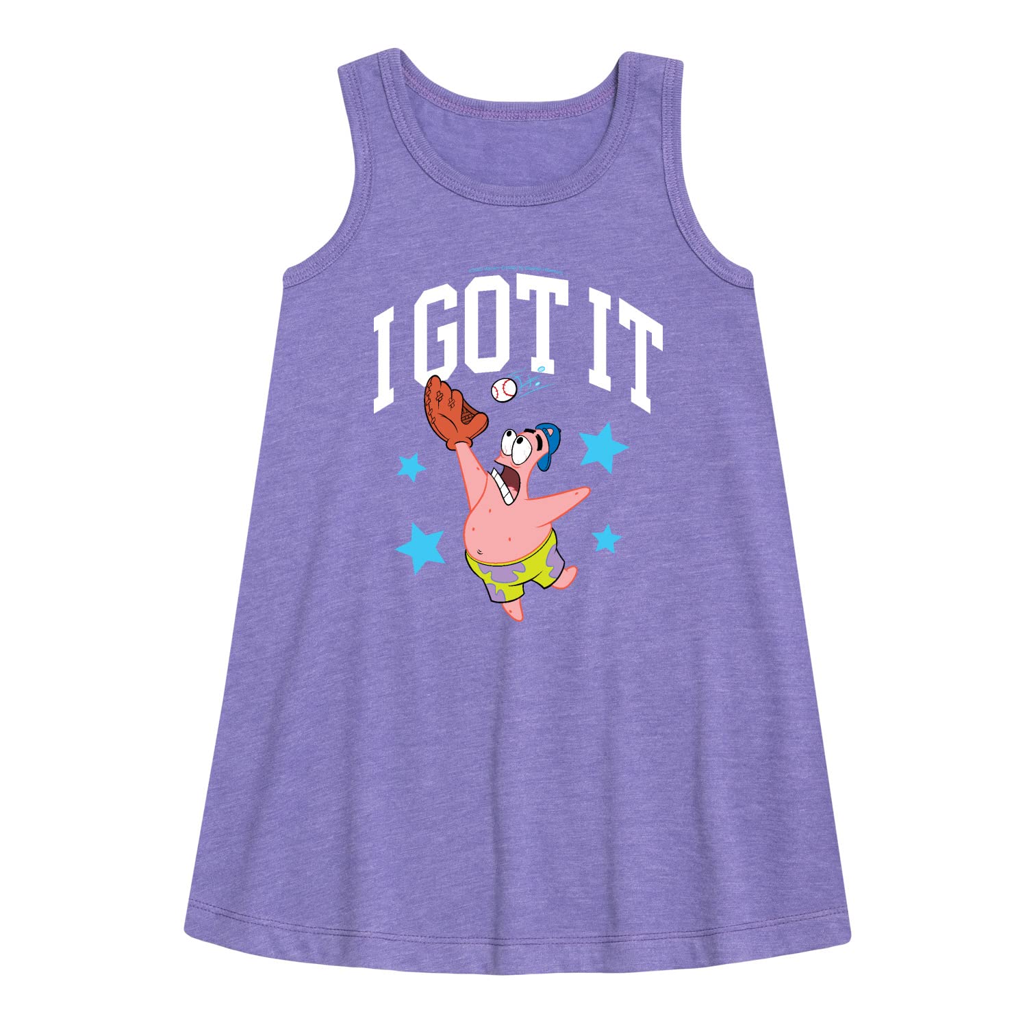 Spongebob Squarepants 'I Got It' A-Line Dress for Toddler & Youth Girls | Cute Cartoon Character Outfit for Birthday, Party & Casual Wear