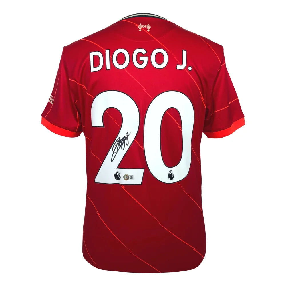 Official Diogo Jota Autographed Liverpool FC Jersey with BAS COA - Portugal National Team Signed Soccer Shirt - Perfect for Collectors, Fans & Sports Memorabilia Displays