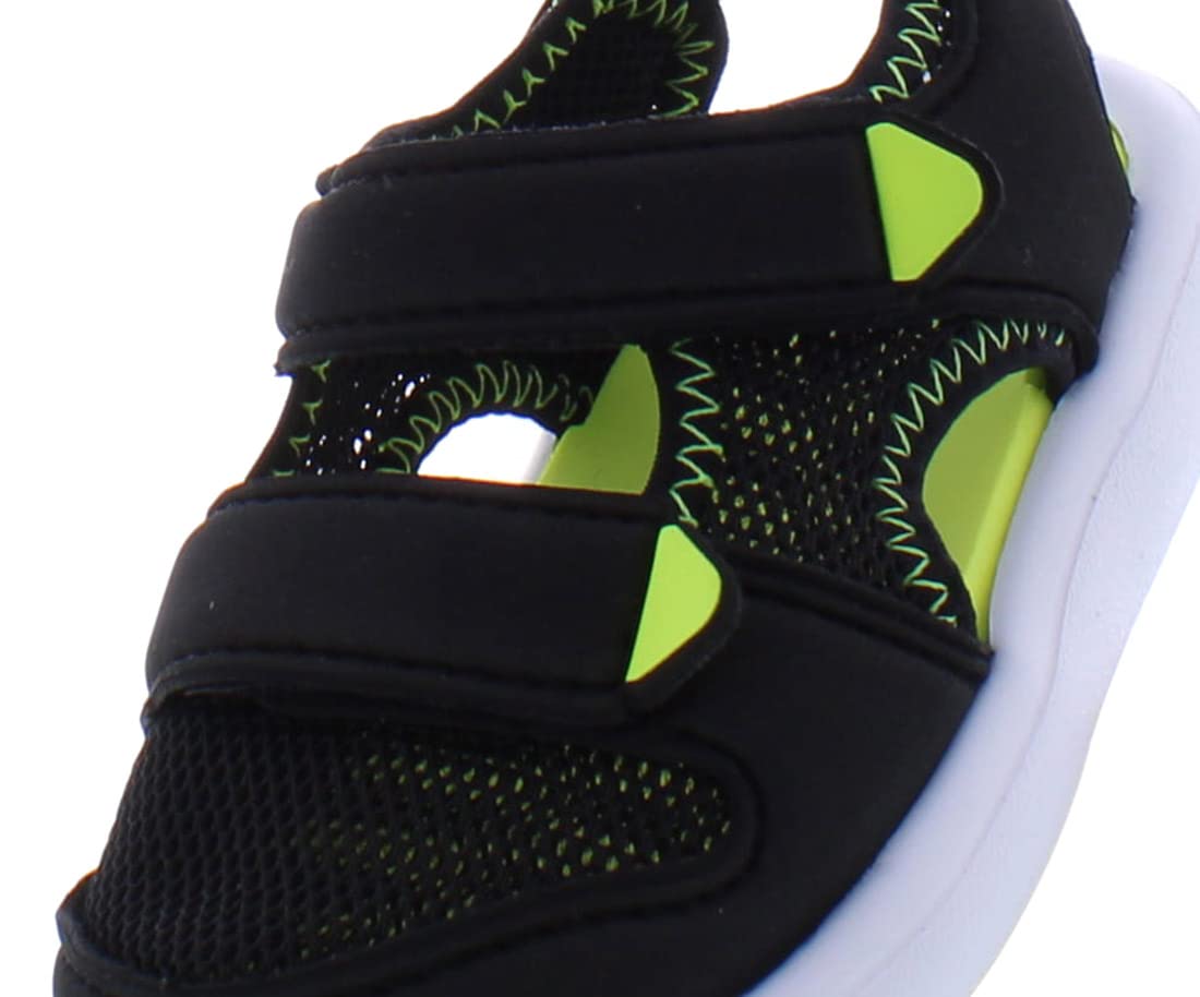 Adidas Water Sandal CT Baby Boys Shoes Size 4 - Black/Neon | Comfortable & Durable Water Shoes for Toddlers, Perfect for Beach, Pool & Outdoor Play