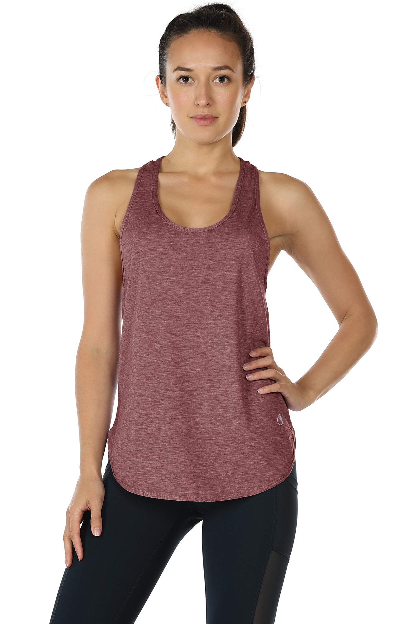 Icyzone Women's Racerback Workout Tank Tops - Breathable Athletic Running Shirts, Loose Fit Yoga Tops (Pack of 2) - Perfect for Gym, Jogging & Casual Wear