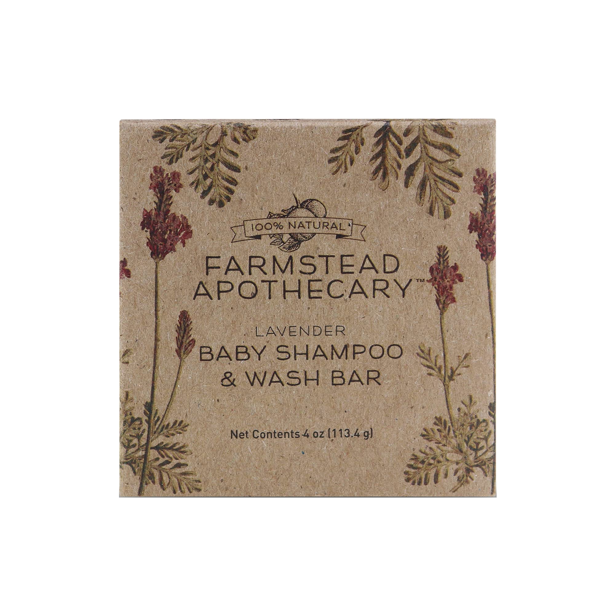 Organic Baby Shampoo & Wash Bar by Farmstead Apothecary - 4.5 oz Gentle Cleansing for Newborns & Sensitive Skin - Perfect for Bath Time, Travel & Eco-Friendly Parenting