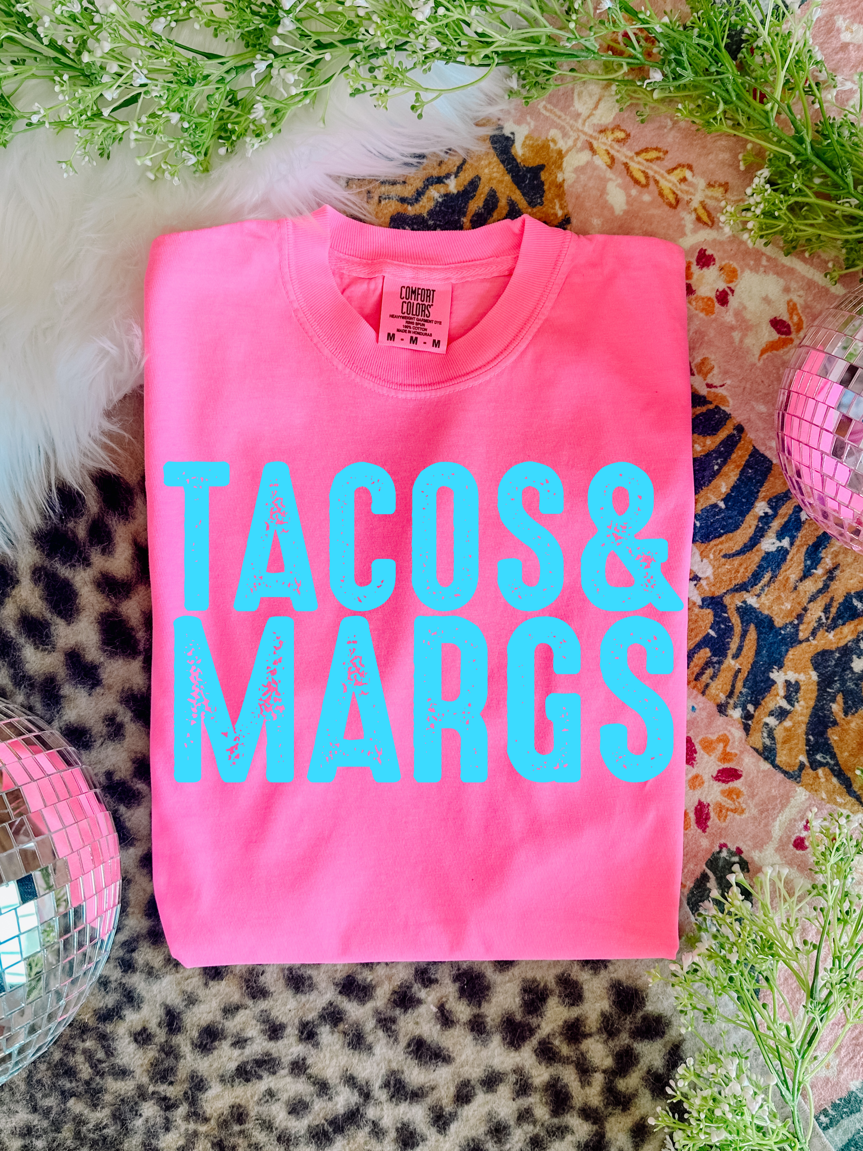 Taco & Margarita Graphic T-Shirt - Funny Mexican Food Lover Tee for Men & Women - Perfect for Cinco de Mayo, Taco Tuesday & Summer Parties