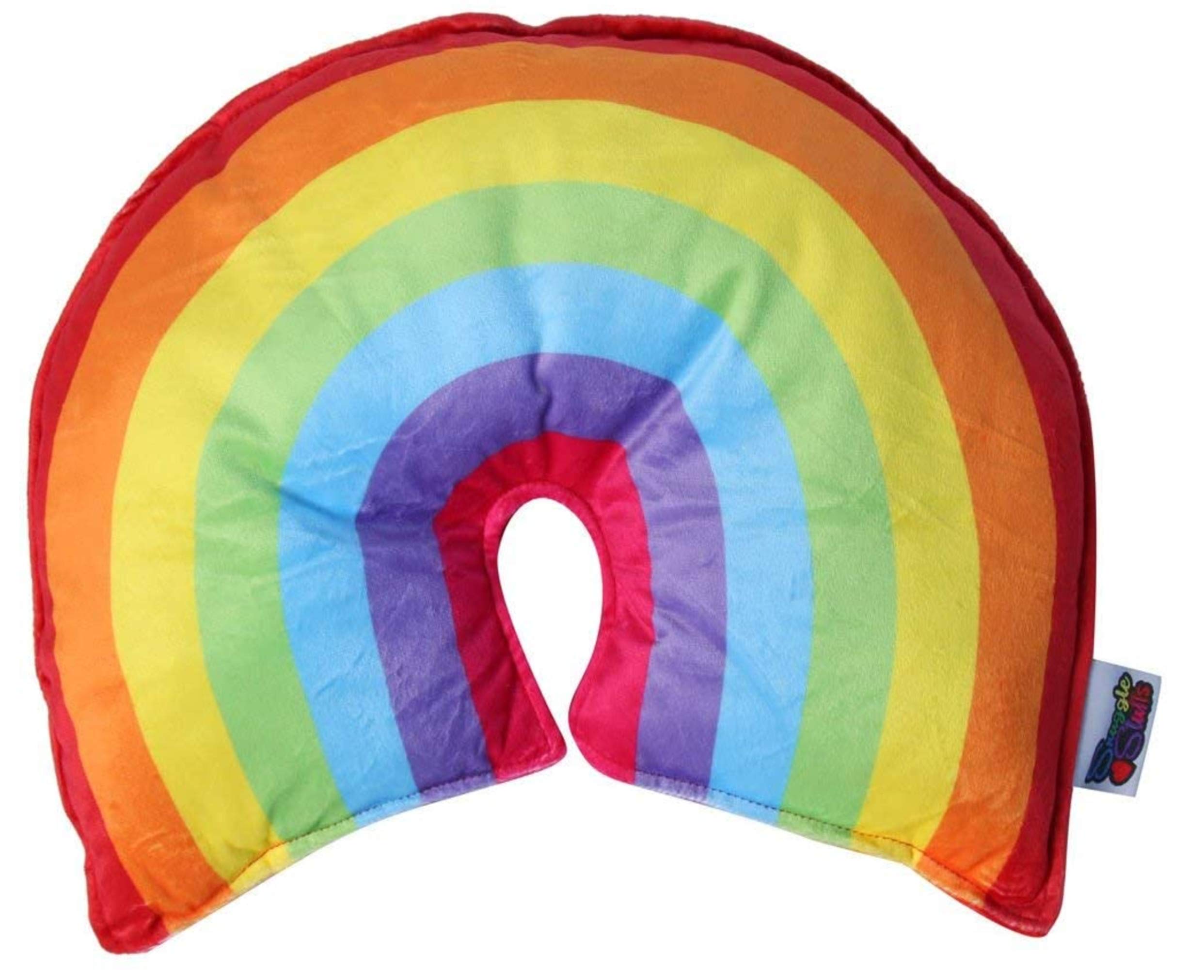 Rainbow Plush Throw Pillow - 16 Inch Soft Decorative Cushion for Girls Room, Kids Bedroom Decor, Colorful Accent Pillow for Sofa, Bed, Nursery, and Dorm Room