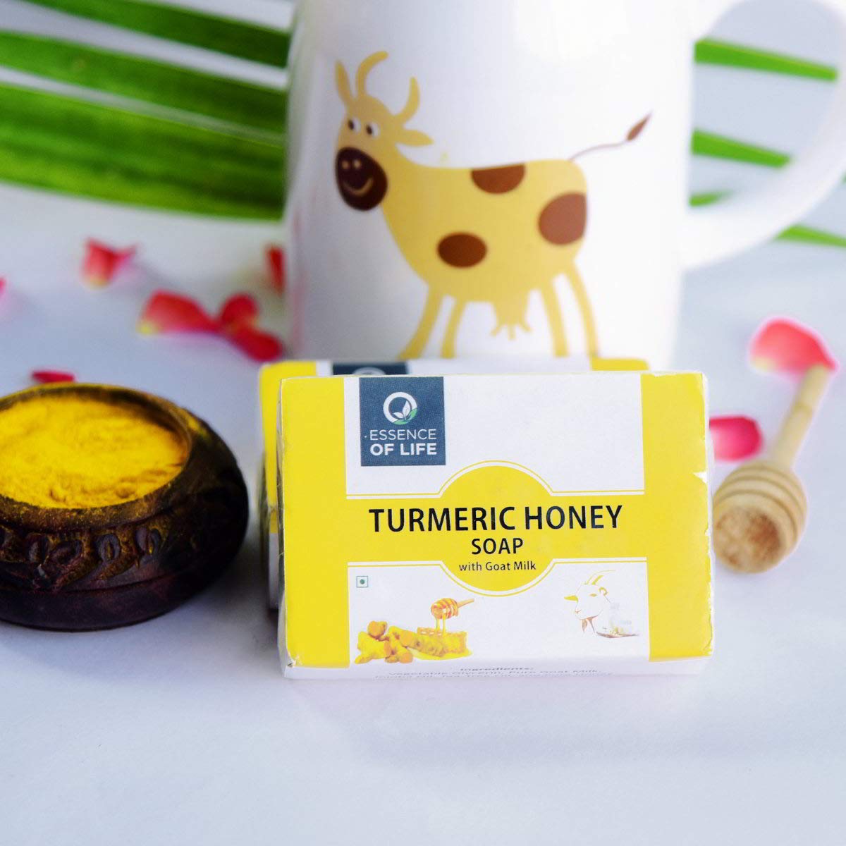 Organic Turmeric Honey Goat Milk Soap - 100g | Natural Skin Brightening & Acne Treatment | Perfect for Dry, Sensitive Skin & Daily Facial Cleansing