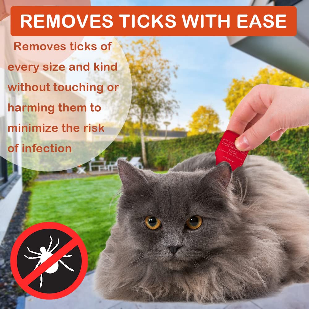 **Tick Remover Tool for Pets, Humans & Outdoor Use - Safe, Portable & Easy to Use - Essential for Camping, Hiking & Pet Care (3-Pack: Green, Red, Blue)**