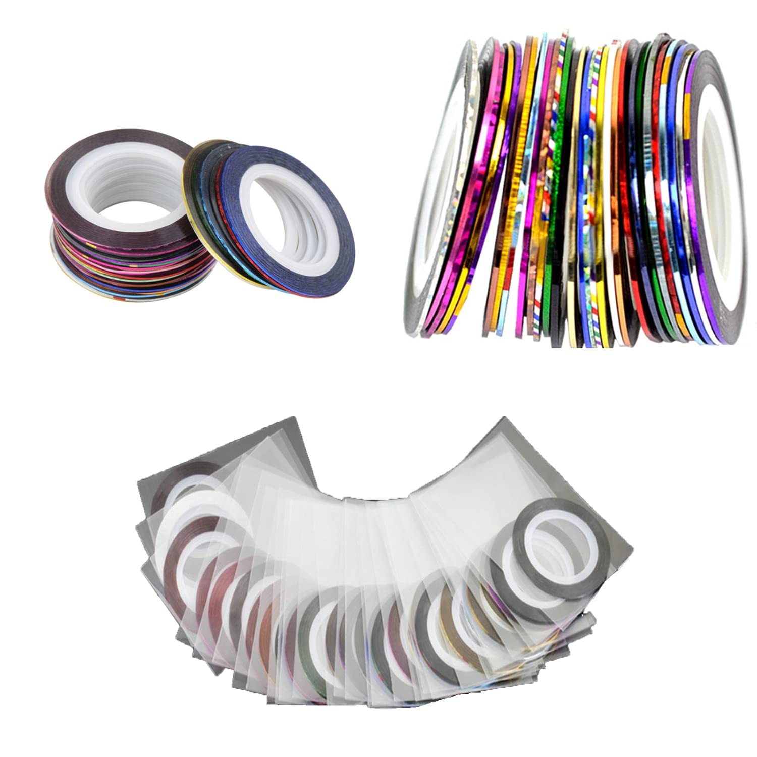 10 Colors Nail Striping Tape Set - DIY Nail Art Decoration Stickers for French Tips & Creative Designs | Perfect for Salon, Home Manicures & Nail Art Enthusiasts