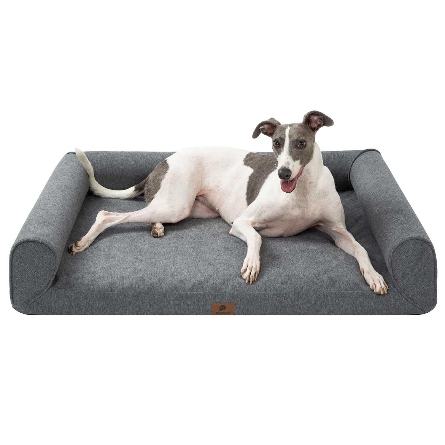 **Orthopedic Dog Bed for Large Dogs - Egg-Crate Foam, Waterproof, Non-Slip Bottom, Washable Removable Cover - Grey 36x27 - Perfect for Arthritis Relief & Comfortable Sleeping**