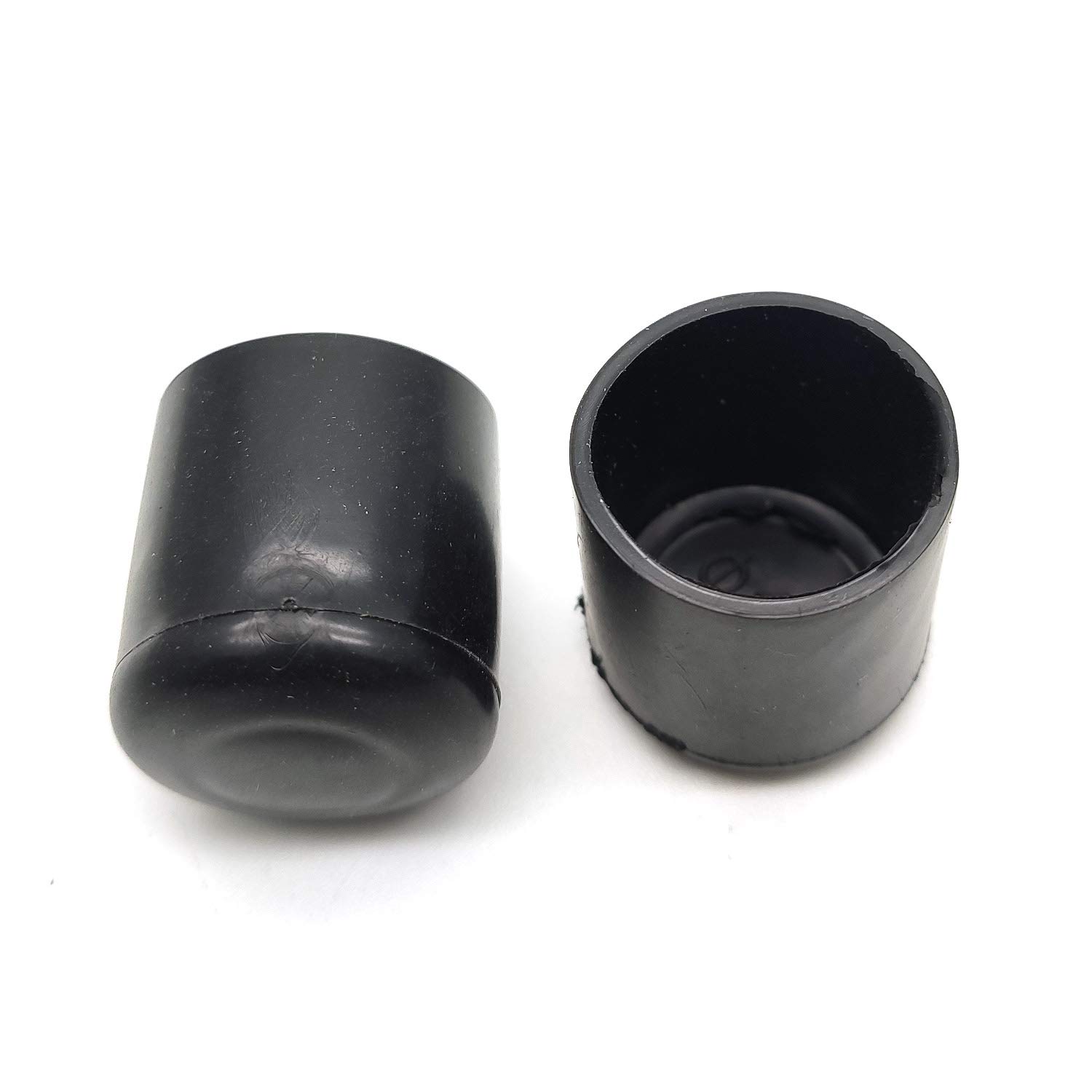 20-Pack Black Rubber Chair Leg Caps 3/4 Inch Round - Protect Floors & Reduce Noise for Wooden Chairs, Tables & Furniture