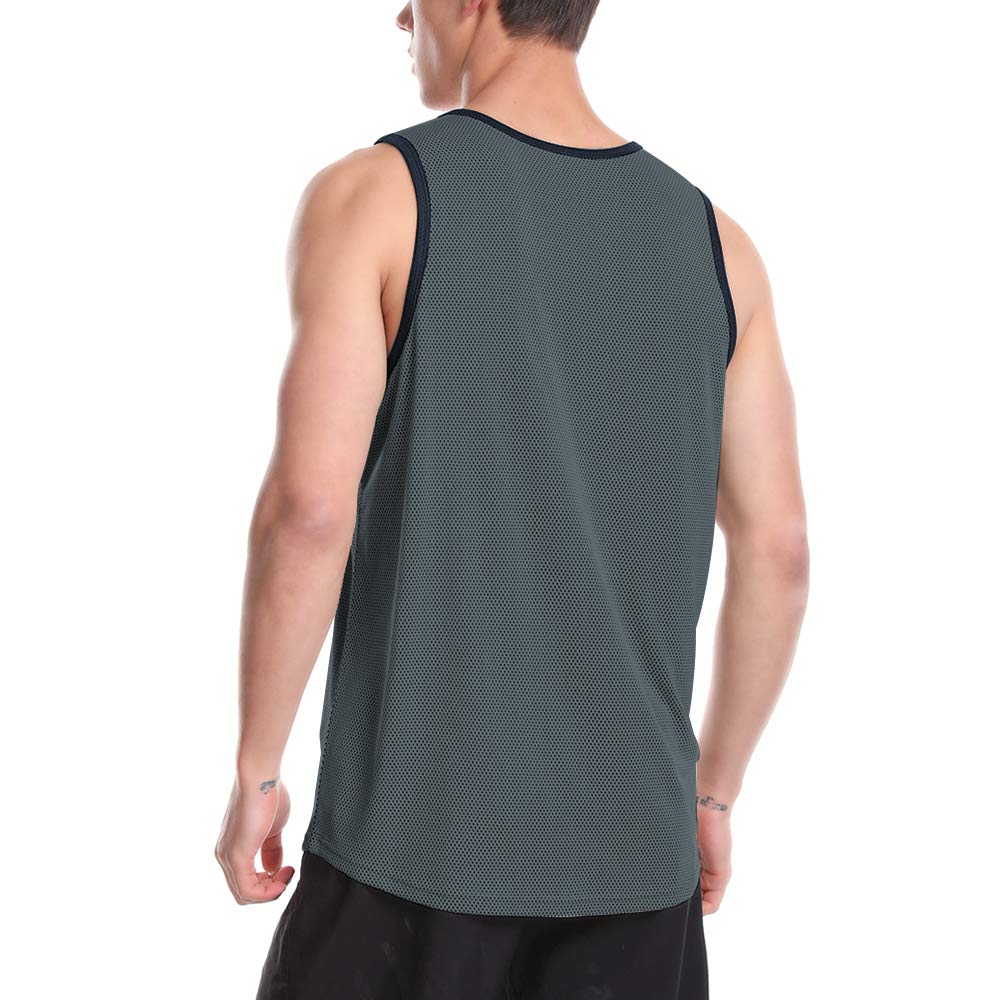 Zengjo Men's Quick Dry Sleeveless Muscle Tank Tops - Gym Workout Shirts for Running, Exercise & Fitness Training - Perfect for Summer Sports & Outdoor Activities