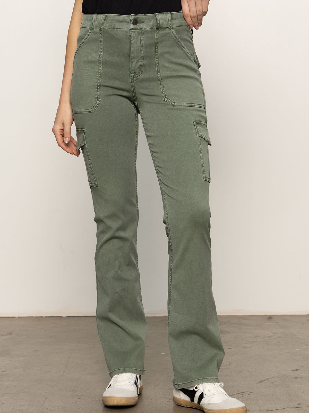 Sculpted Hayden Bootcut Pants for Women - Dark Spruce Green Stretch Denim Jeans | Comfortable & Flattering Fit for Work, Casual & Night Out