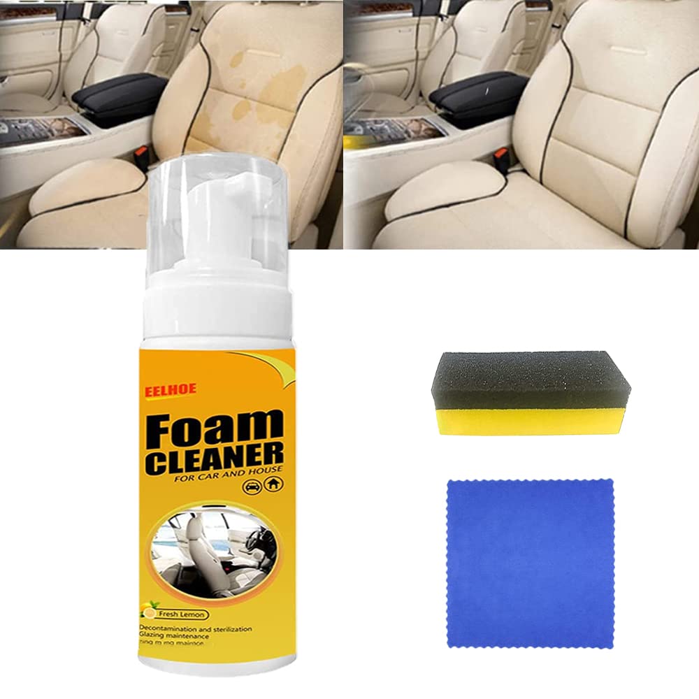 GDSAFS Multipurpose Foam Cleaner Spray - All-Purpose Household Cleaner for Car, Kitchen & Home - Lemon Scent (30ml, 1 Pack) | Perfect for Car Detailing, Kitchen Surfaces & Home Cleaning Tasks