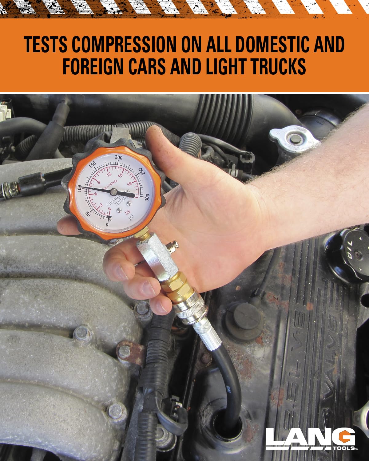 A & E HAND TOOLS - TU30A Compression Test Kit for Automotive Engines | Professional Diagnostic Tool for Car, Truck & Motorcycle Repair | Perfect for Mechanics & DIY Enthusiasts