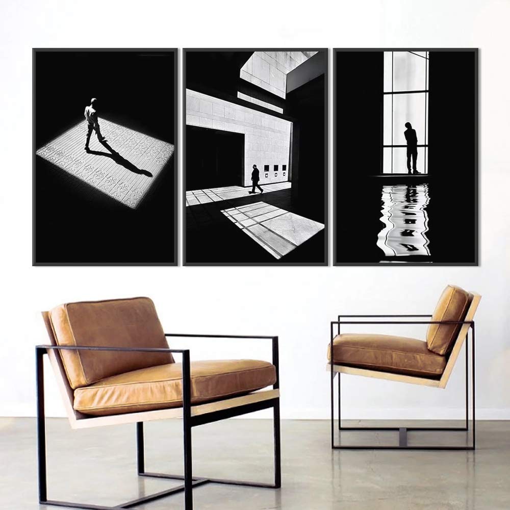 Wall26 3-Panel Framed Canvas Wall Art - Modern Cityscape Building Theme Print (16