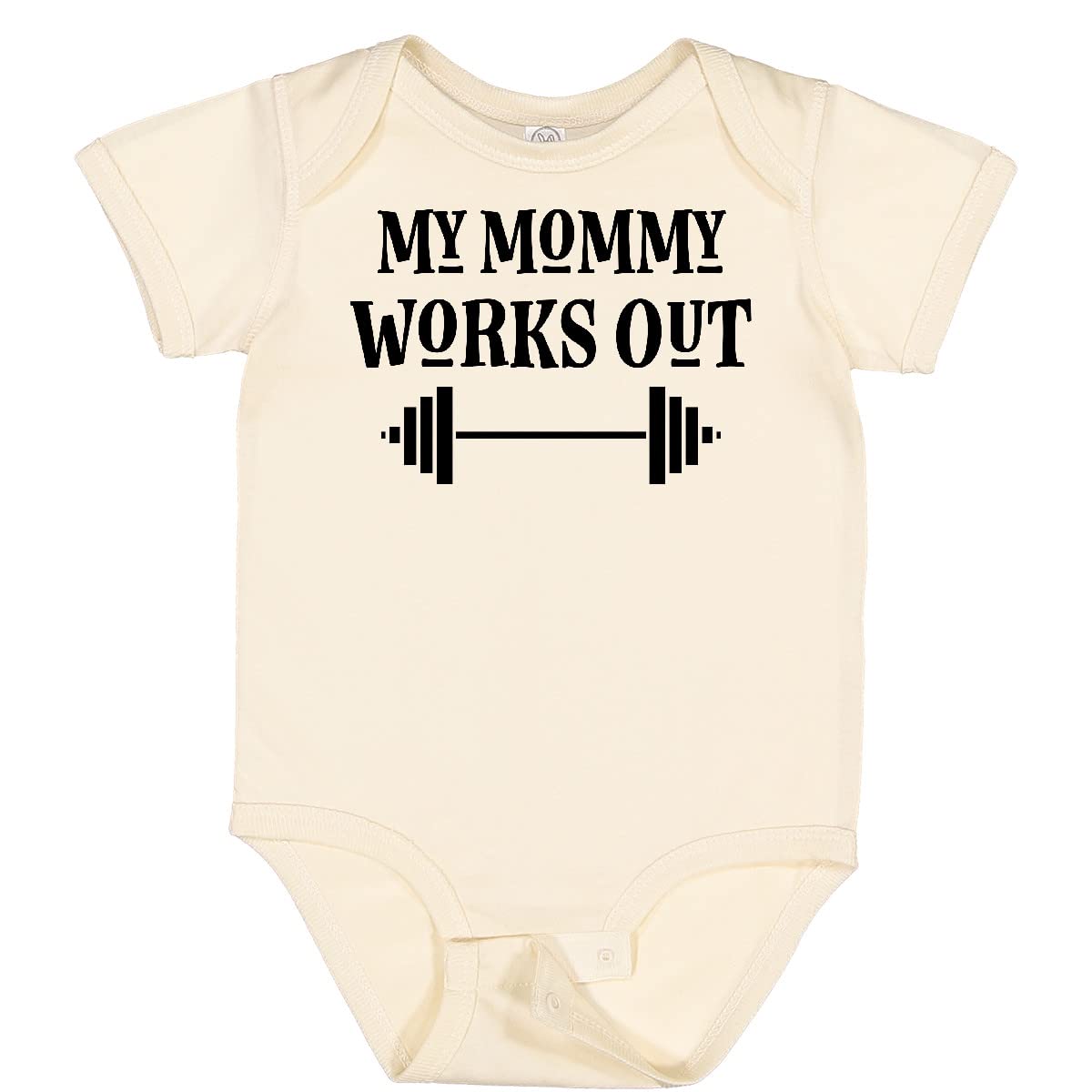 Inktastic 'Exercise My Mommy Works Out' Baby Bodysuit - Soft Cotton Onesie for Active Moms & Infants - Perfect for Gym, Yoga & Playtime