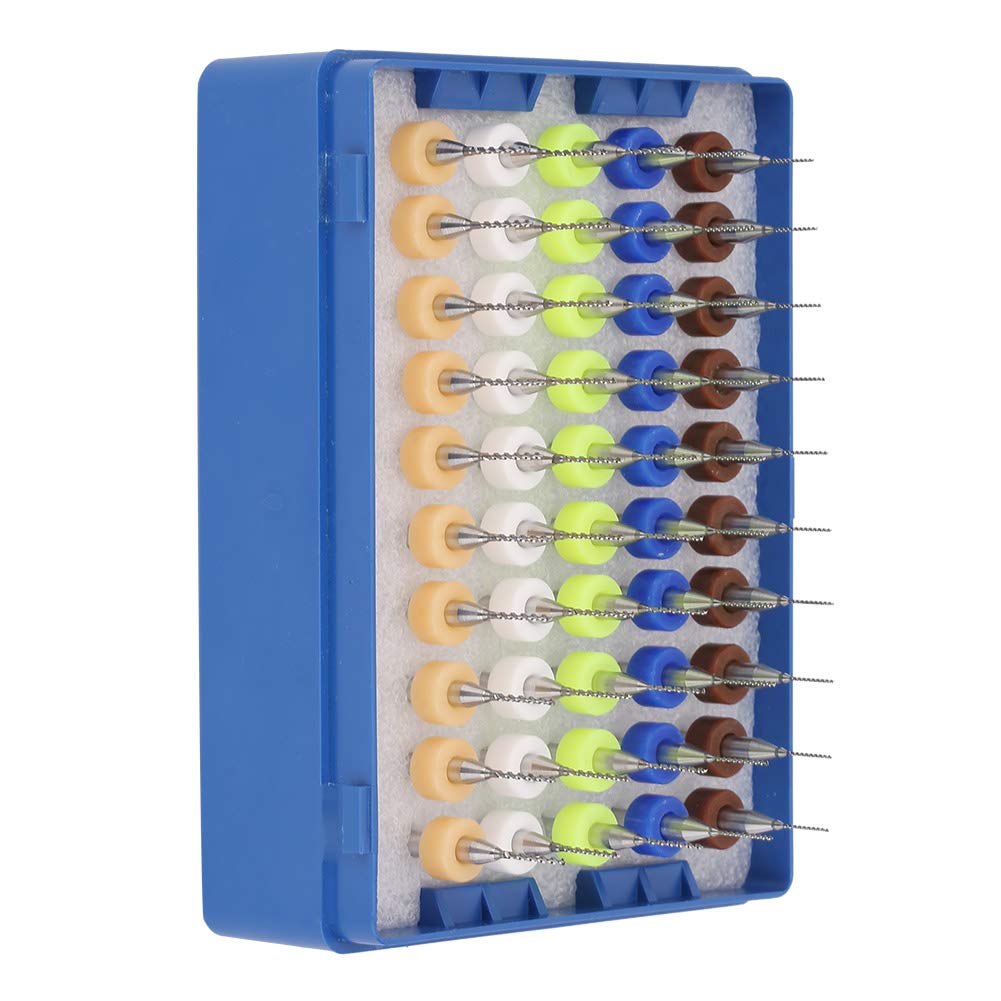 50Pcs 0.5-0.9mm Carbide Micro Drill Bit Set for PCB Circuit Board, Jewelry Making & Precision Engraving - High-Speed Steel Mini Drill Bits for DIY Crafts & Electronics Repair