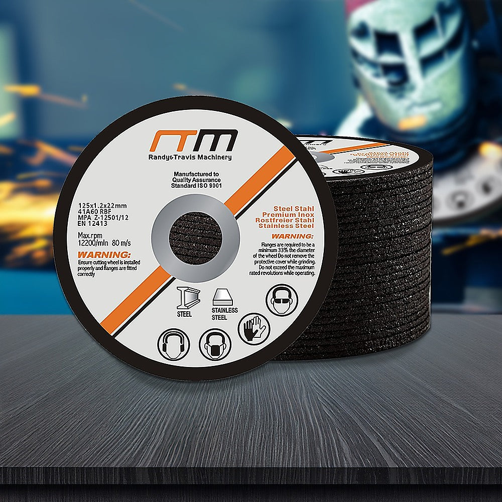 125mm 5-Inch Cutting Disc Wheel for Angle Grinder - 25 Pack - High-Speed Metal & Stainless Steel Cutting - Perfect for DIY Projects, Construction, and Metal Fabrication
