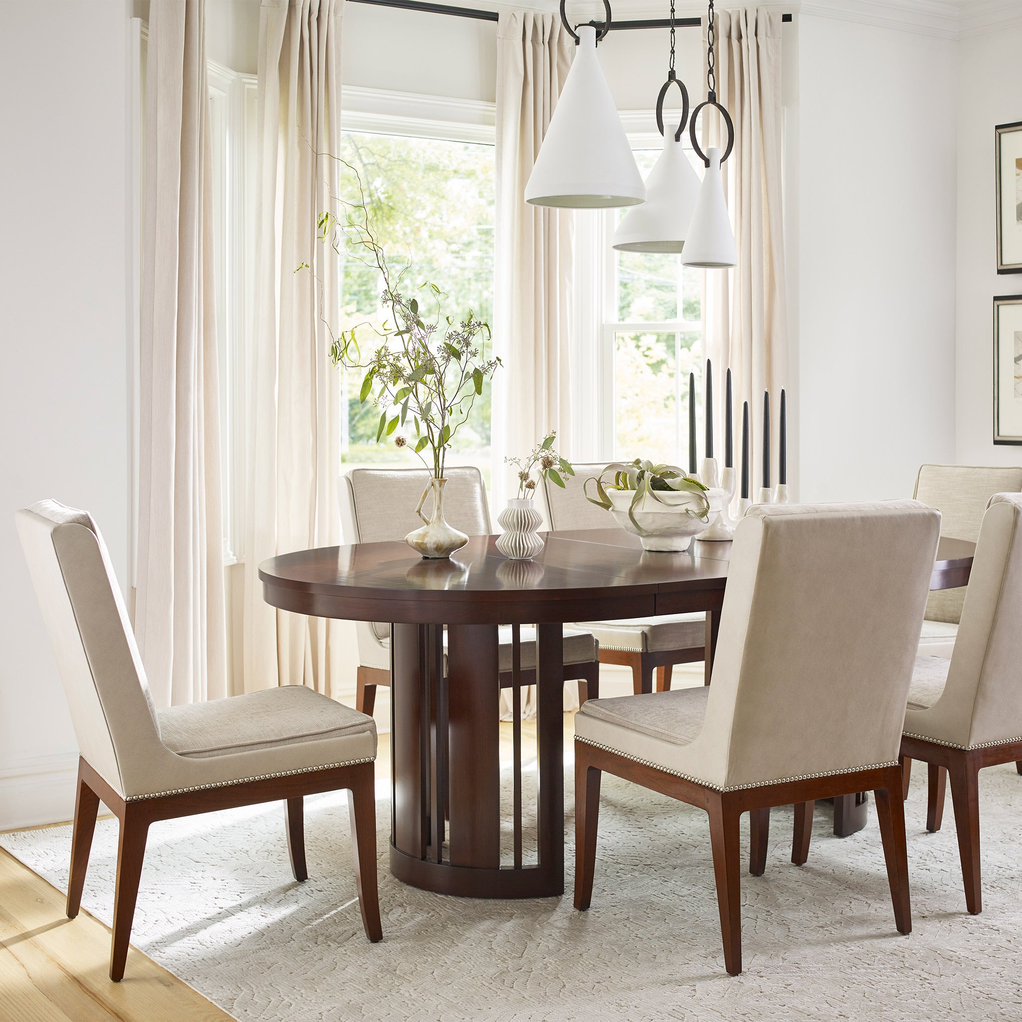 Park Slope Round Dining Table - Modern Wooden Kitchen Table for 4-6 People | Perfect for Small Spaces, Breakfast Nooks & Cozy Family Dinners