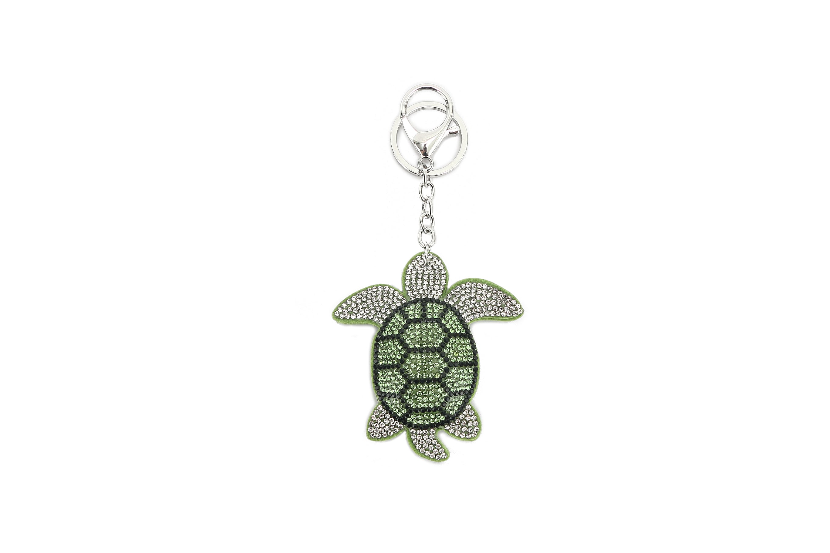 Crystal Turtle Green Bag Charm - Elegant Handbag Accessory for Women, Perfect for Purse, Backpack & Keychain Decoration