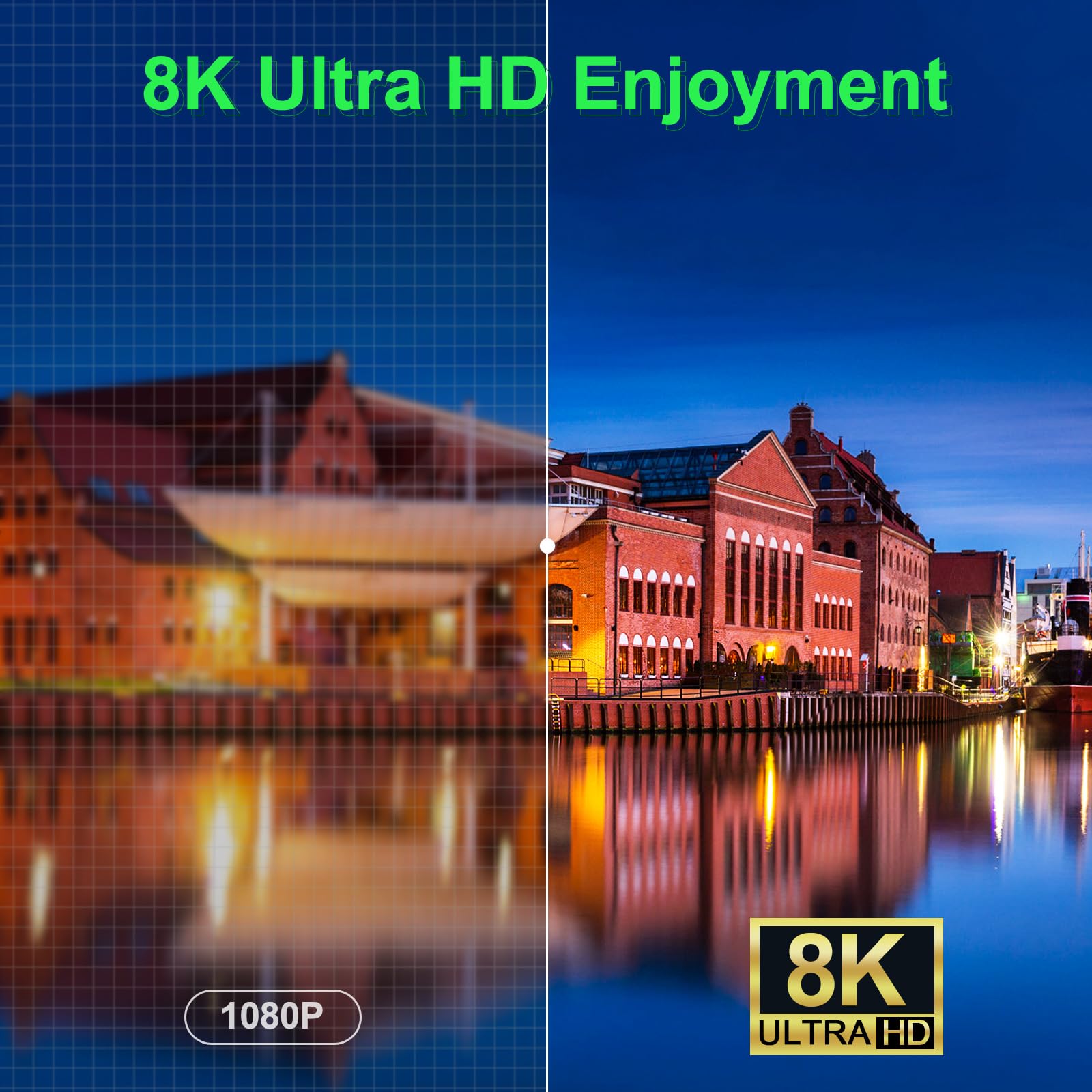 8K@60Hz 4K@144Hz Triple Monitor KVM Switch for 2 Computers - HDMI & 2 DisplayPort, 4 USB 3.0 Ports, Keyboard/Mouse Sharing - Includes Wired Remote & 5 Cables - Perfect for Home Office, Gaming Setup & Multi-Tasking Workspaces