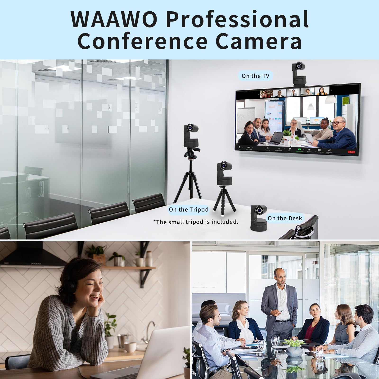 SMTAV PTZ Camera with USB Outputs - 3X Optical Zoom, Live Streaming Camera for Broadcast, Conference, Events, Church & School - Perfect for Video Production, Webinars, Worship Services & Online Classes