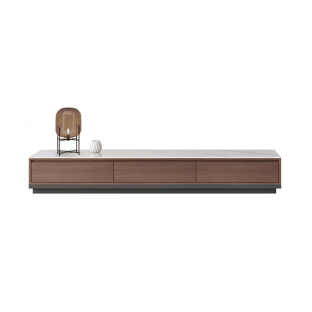 Elias Glossy Sintered Stone TV Stand Media Console - 200cm Modern Entertainment Center for Living Room, Bedroom & Home Theater