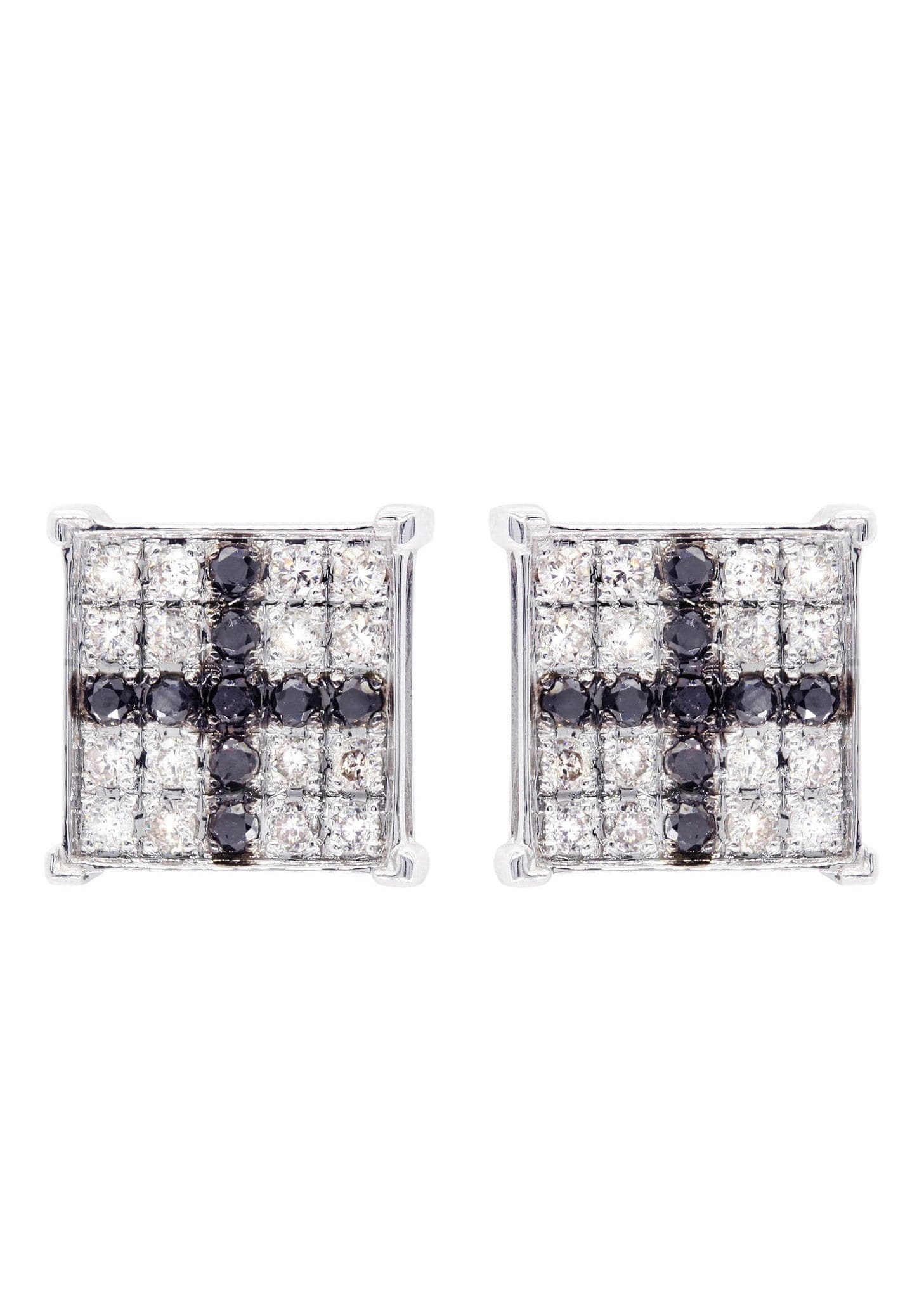 0.68 Carat Diamond Stud Earrings for Men in 14K White Gold - Perfect for Gifts, Weddings & Special Occasions