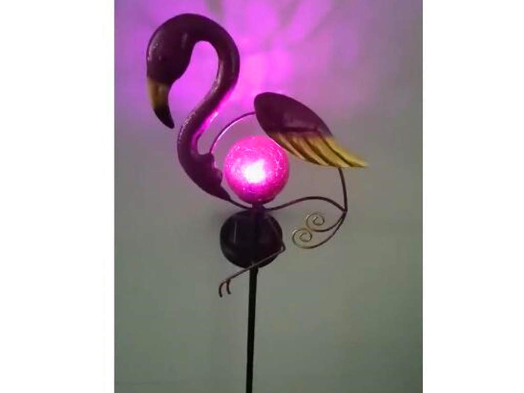 2 Pack Flamingo Solar Pathway Lights - Waterproof Outdoor Garden Stake Lights with Warm White LED for Lawn, Patio, Courtyard | Perfect for Landscape Lighting, Walkway Decoration & Backyard Ambience