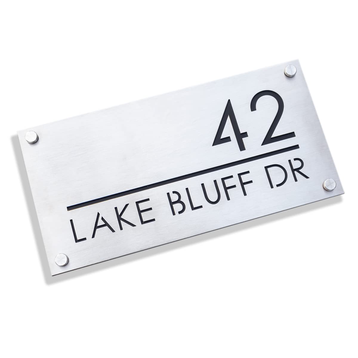 Custom 304 Stainless Steel Modern House Numbers - Outdoor Address Plaque Sign for Home & Business (Weatherproof, Easy Installation) - Perfect for Front Door, Mailbox, Fence & Gate Display