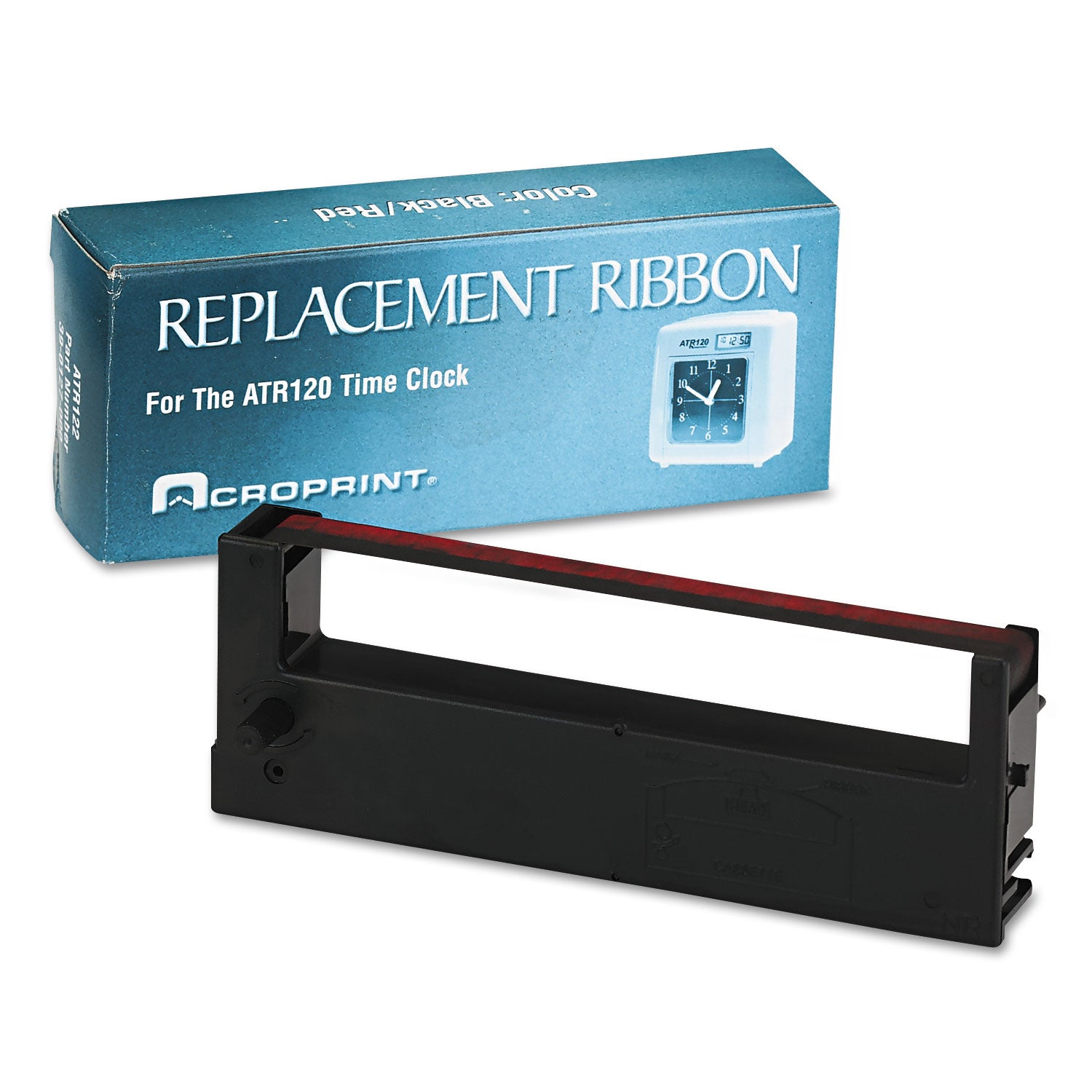 Acroprint® 390127000 Black/Red Printer Ribbon - Compatible with Time Clock Machines & Office Printers for Clear, Long-Lasting Prints
