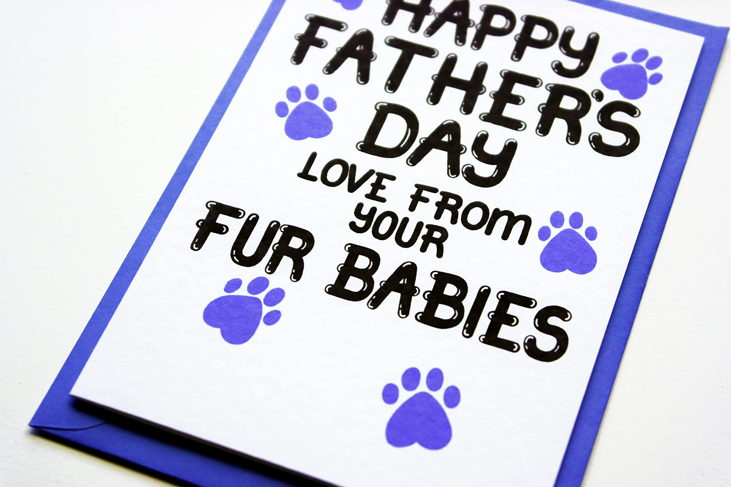 Personalized Fathers Day Card From Fur Babies - Cute Dog & Cat Dad Gift, Grandpa Card - Perfect for Pet Lovers & Animal Dads Celebration