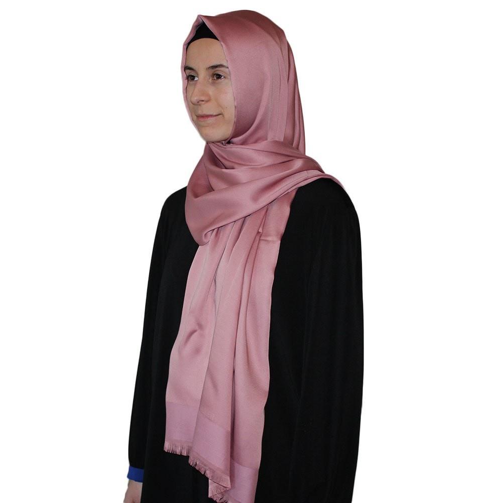 Aker Solid Shawl 1002SLK 992 Rose Pink - Soft & Lightweight Women's Fashion Scarf for Everyday Wear, Office, and Special Occasions
